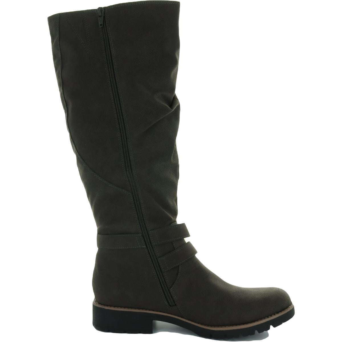 Brinley Womens Faux Leather Tall Knee-High Boots