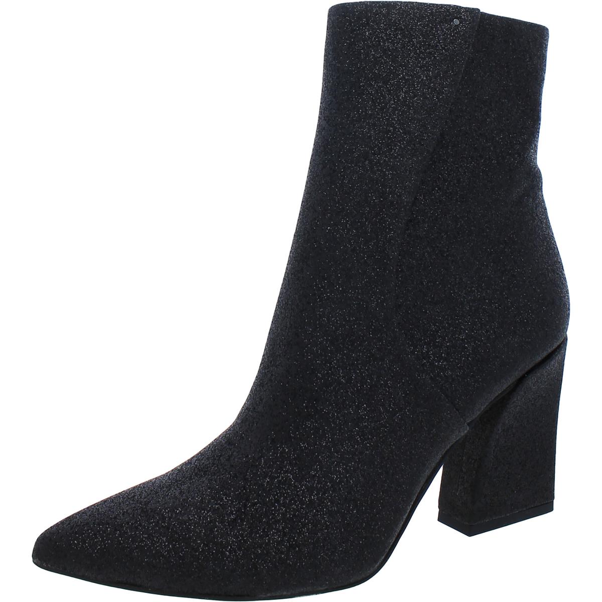 Vesi Womens Zipper Dressy Booties Black Fabric