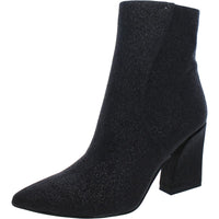 Vesi Womens Zipper Dressy Booties Black Fabric