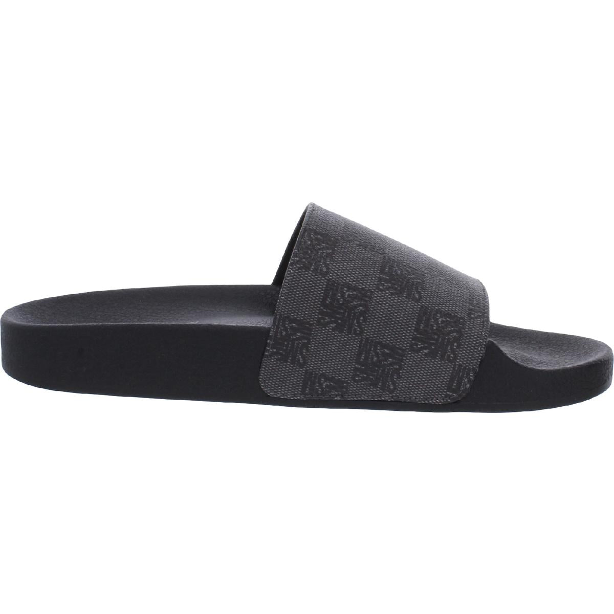 Sealed Womens Faux Leather Slip On Pool Slides