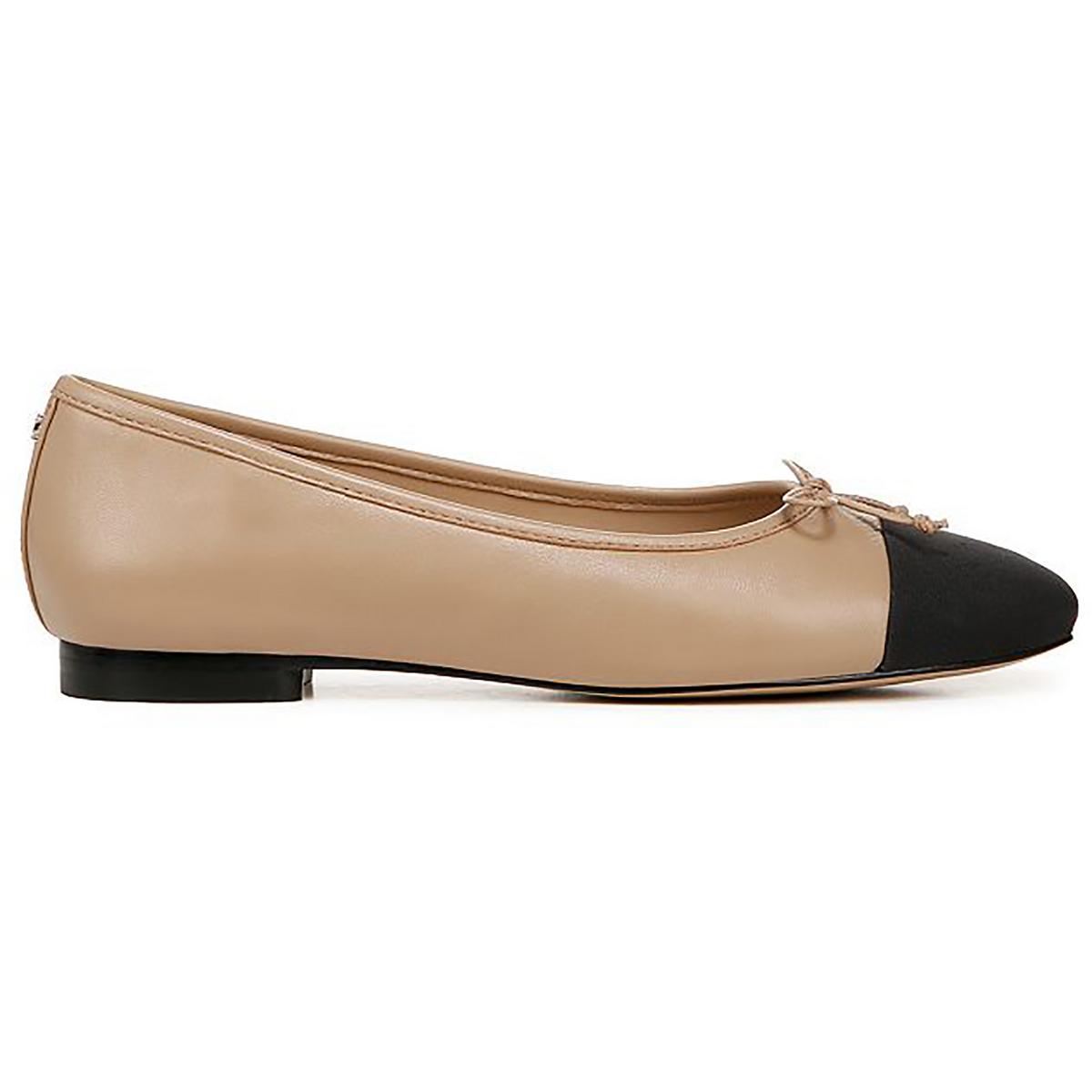 Marley Womens Leather Bow Ballet Flats