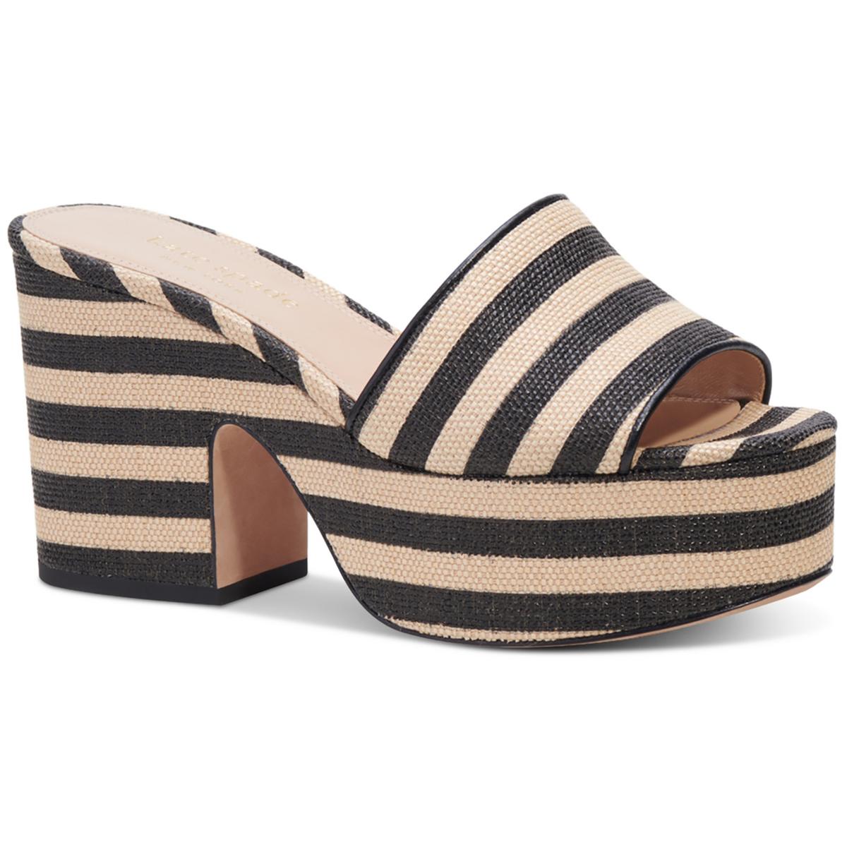 Ibiza Womens Printed Canvas Platform Sandals