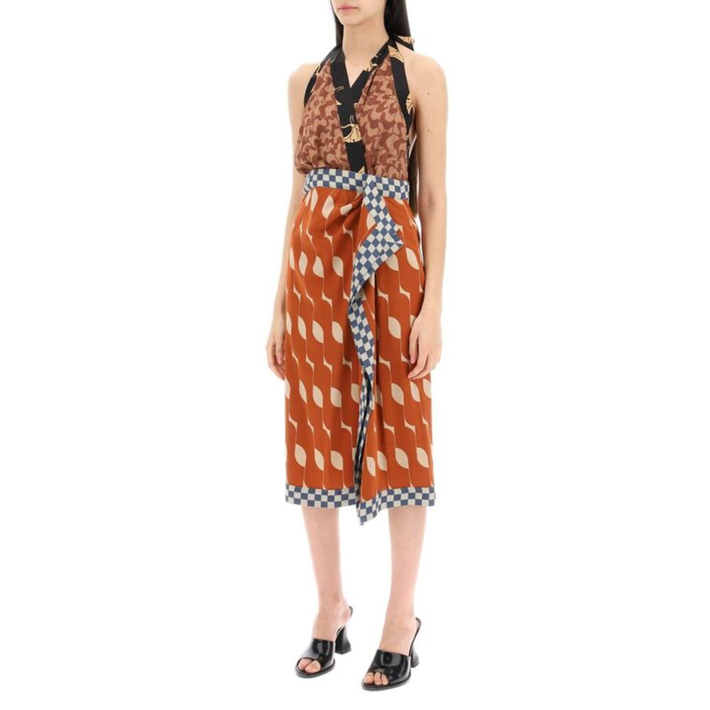DRIES VAN NOTEN Dries Van Noten Women Dole Patchwork Dress With American Neckline