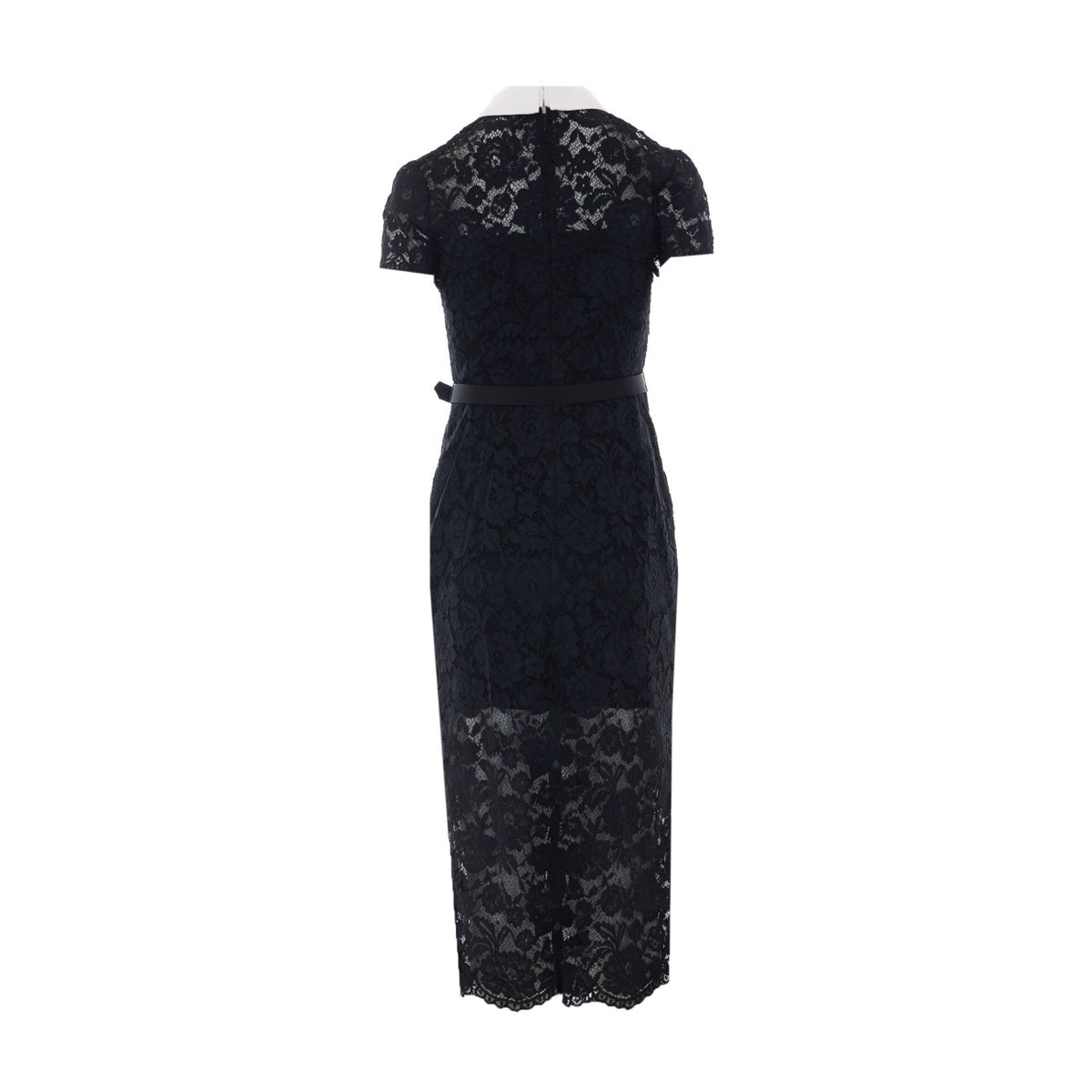 Self Portrait Women Lace Contrast Collar Midi Dress