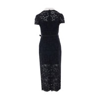 Self Portrait Women Lace Contrast Collar Midi Dress
