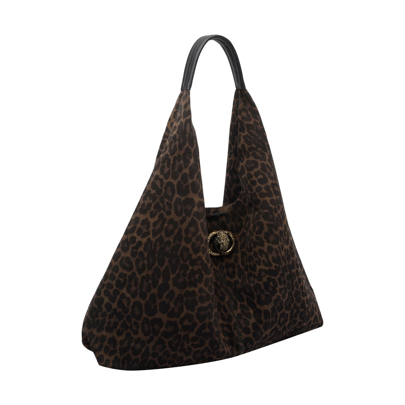 Kurt Geiger Kurt Geiger Women Large Suede Chelsea Slouch Hobo Bag With Leo Print