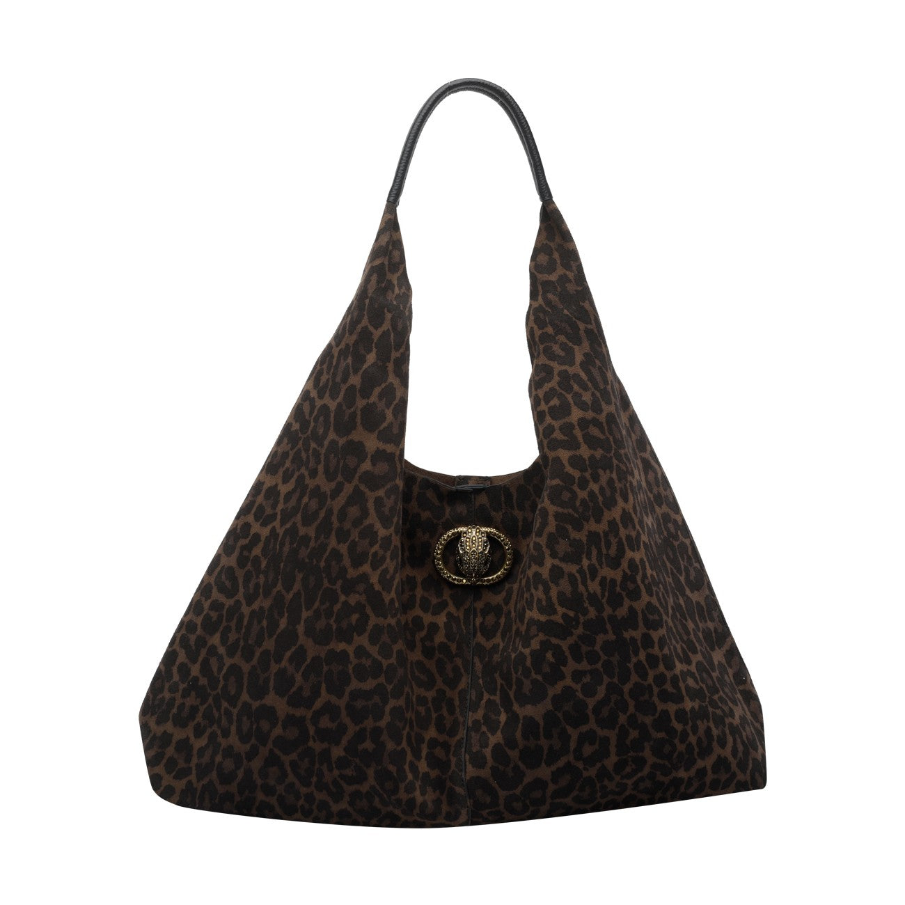 Kurt Geiger Kurt Geiger Women Large Suede Chelsea Slouch Hobo Bag With Leo Print