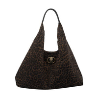 Kurt Geiger Kurt Geiger Women Large Suede Chelsea Slouch Hobo Bag With Leo Print