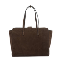 Hidesins Women Large Suede Flap Handbag