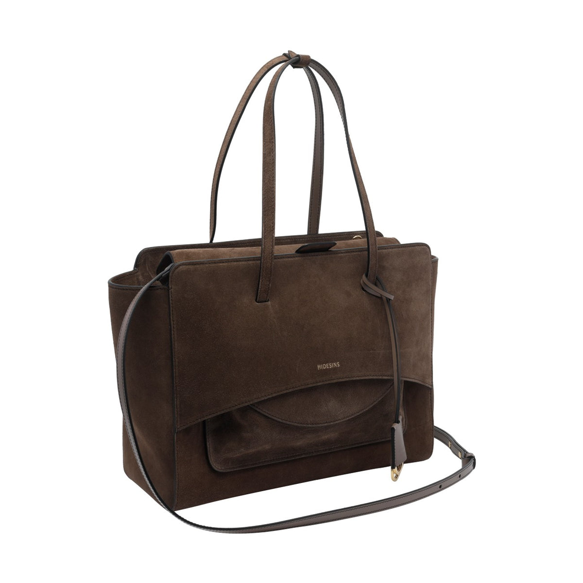 Hidesins Women Large Suede Flap Handbag