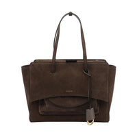 Hidesins Women Large Suede Flap Handbag