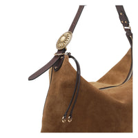 Etro Women Large Suede Rosette Shoulder Bag