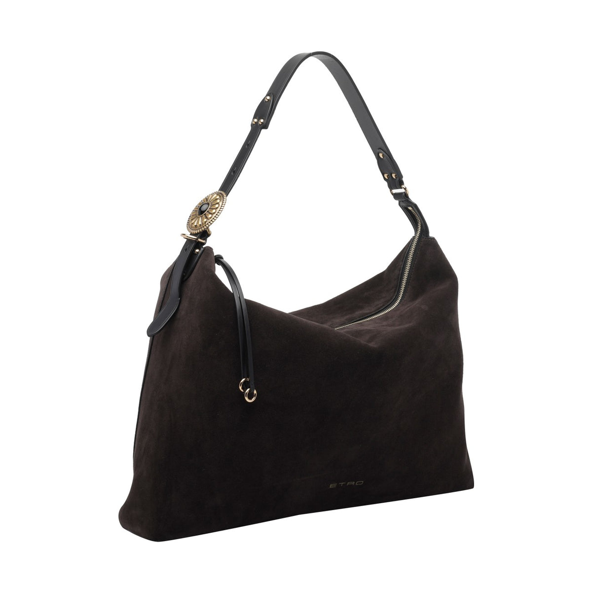 Etro Women Large Suede Rosette Shoulder Bag