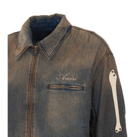 Amiri Amiri Men Lea Bones Denim Jacket