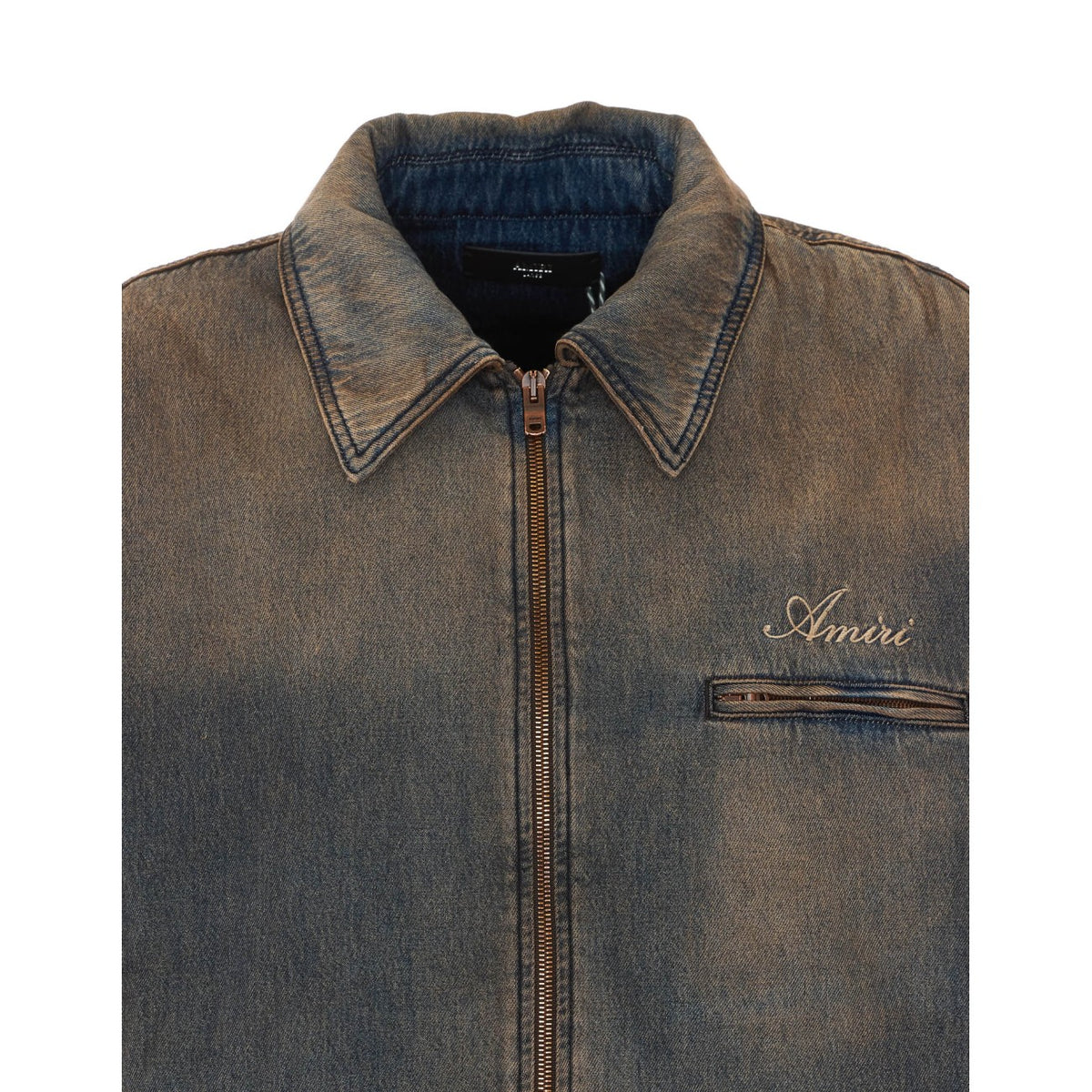 Amiri Amiri Men Lea Bones Denim Jacket