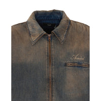 Amiri Amiri Men Lea Bones Denim Jacket
