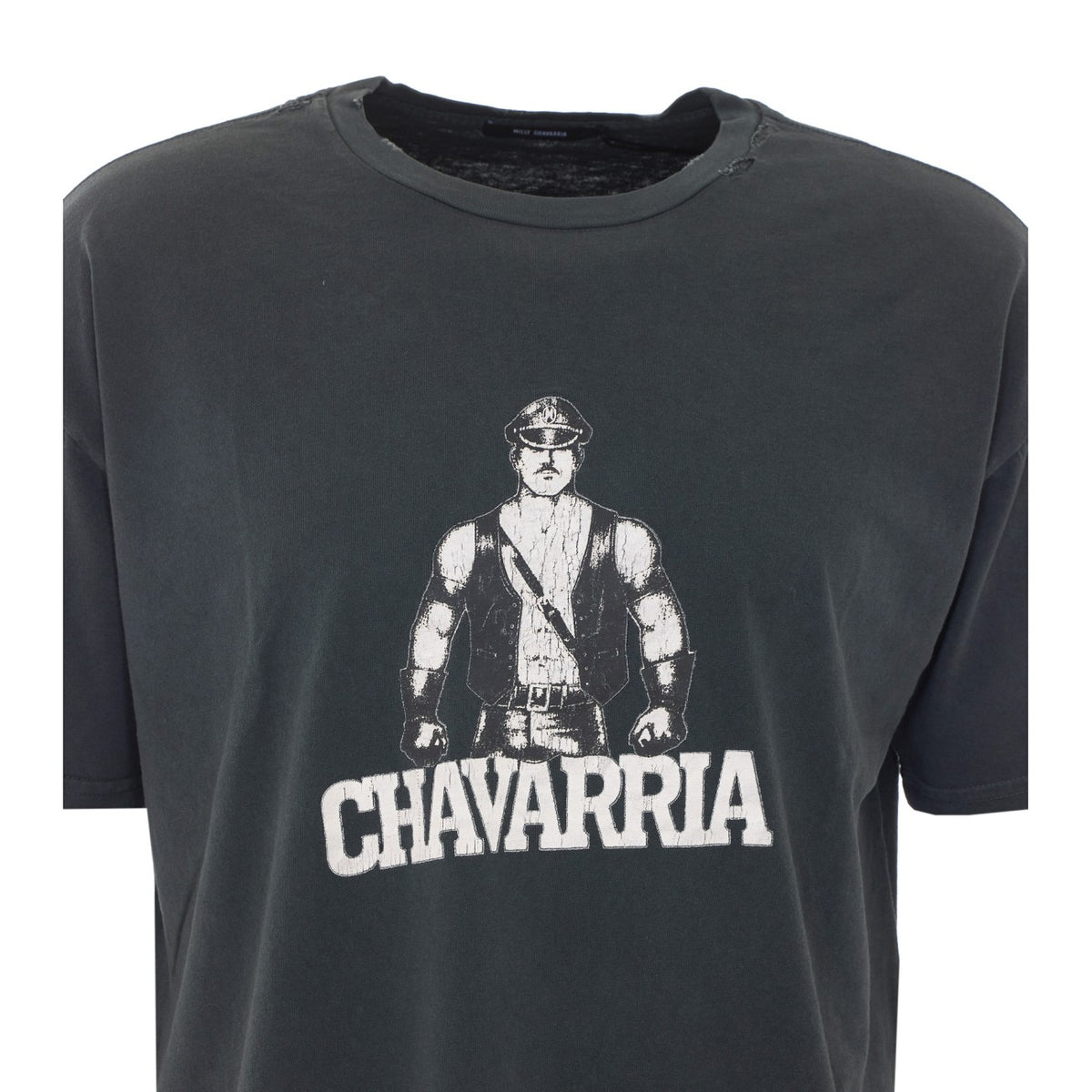 Willy Chavarria Men Leather Daddy Easy T-Shirt
