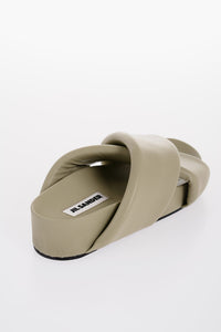 Jil Sander Criss Cross Designed Leather Sandals