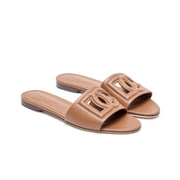 Dolce&Gabbana Dolce&Gabbana Women Leather Slide With Dg Logo