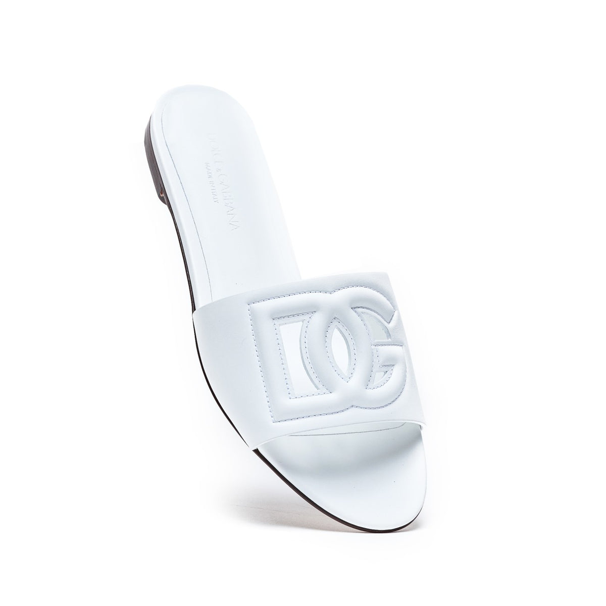 Dolce&Gabbana Dolce&Gabbana Women Leather Slide With Dg Logo
