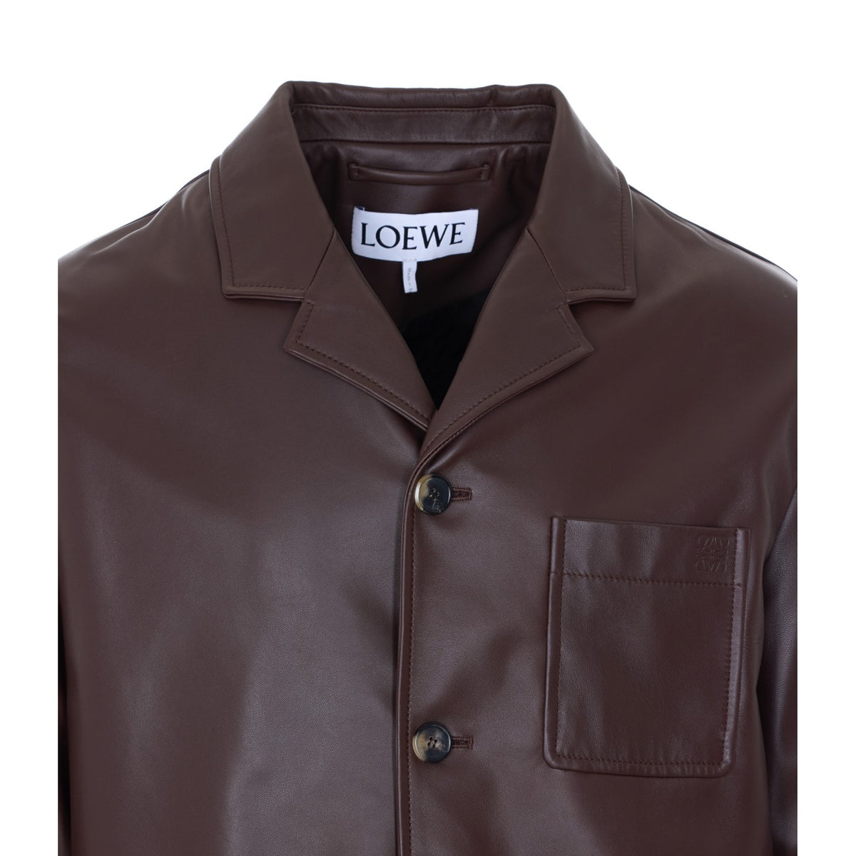 Loewe Men Leather Workwear Jacket