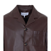 Loewe Men Leather Workwear Jacket