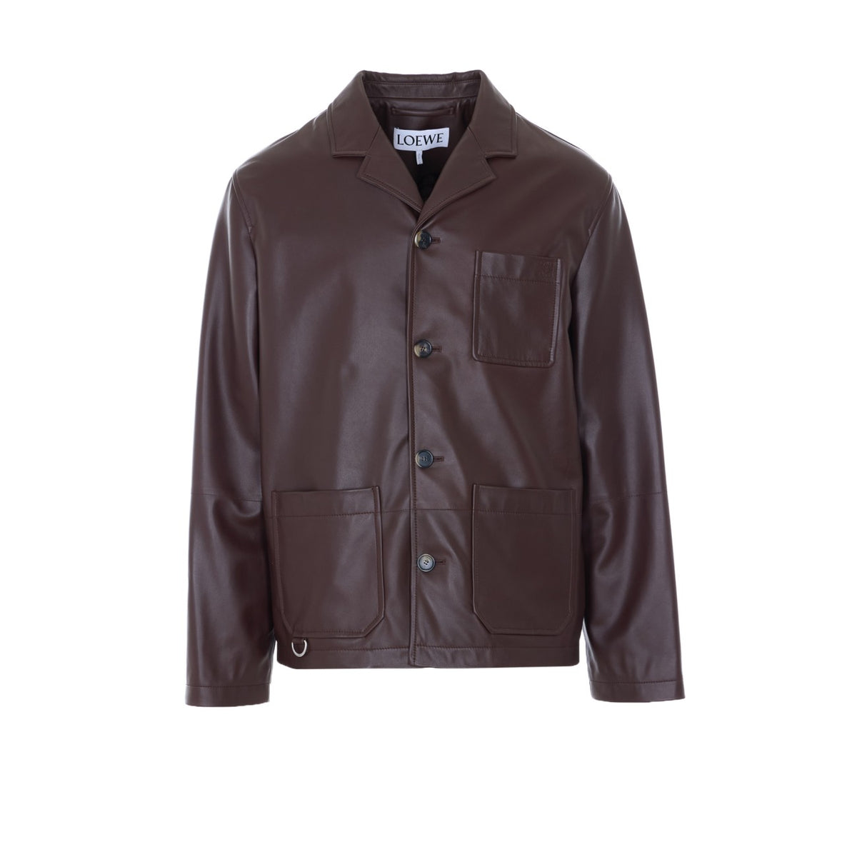 Loewe Men Leather Workwear Jacket