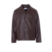 Loewe Men Leather Workwear Jacket