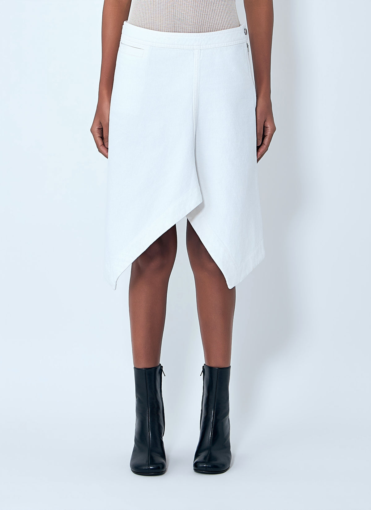 Lemaire Women Asymmetric Denim Skirt
