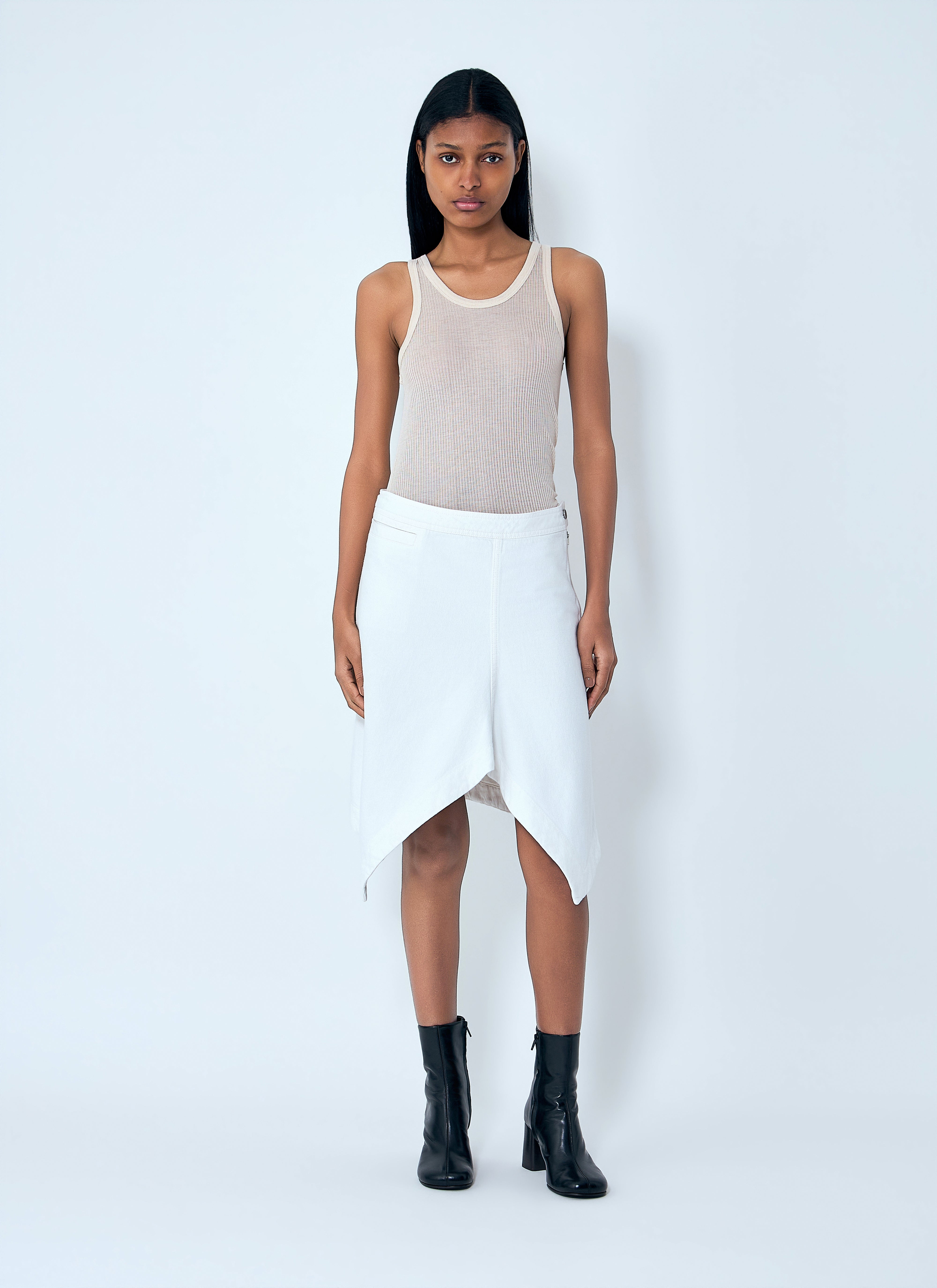 Y’s belted asymmetry skirt アシンメトリー Lemaire Women Asymmetric Denim Skirt – Bluefly