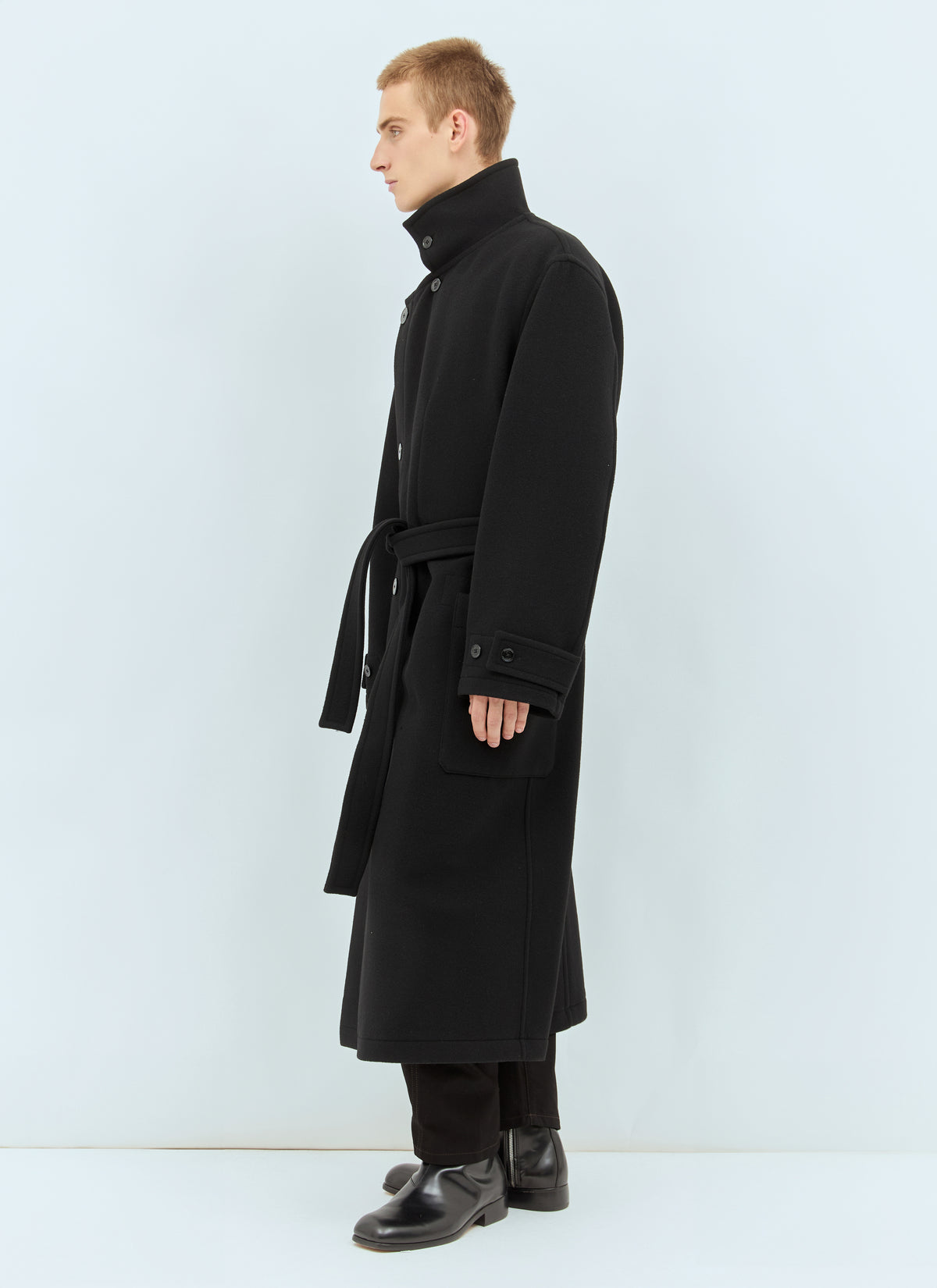 Lemaire Men Wrap Wool Coat
