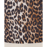 Ganni Women Leopard Print Turtleneck Sweater With Logo