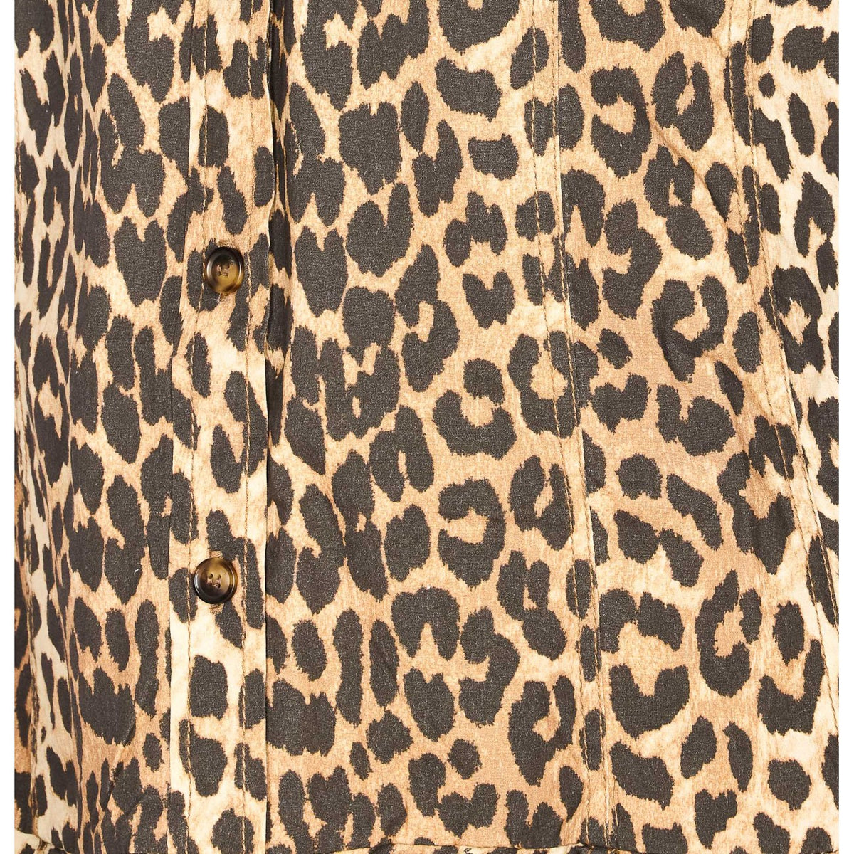 Ganni Women Leopard Shirt Dress