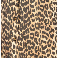 Ganni Women Leopard Shirt Dress