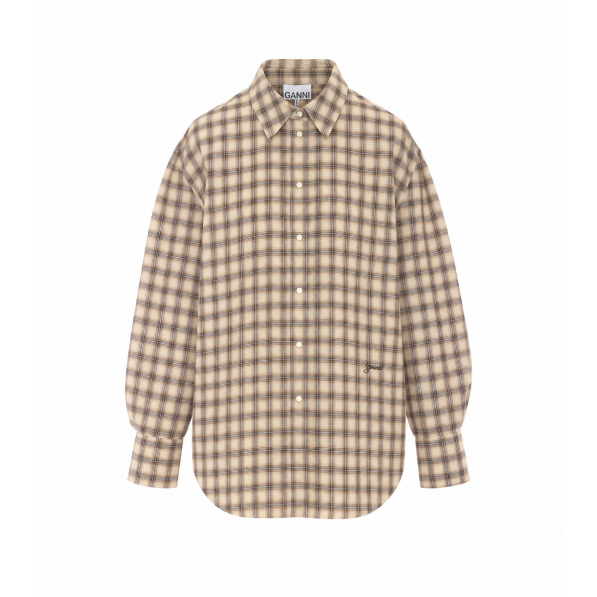 Ganni Women Light Check Shirt