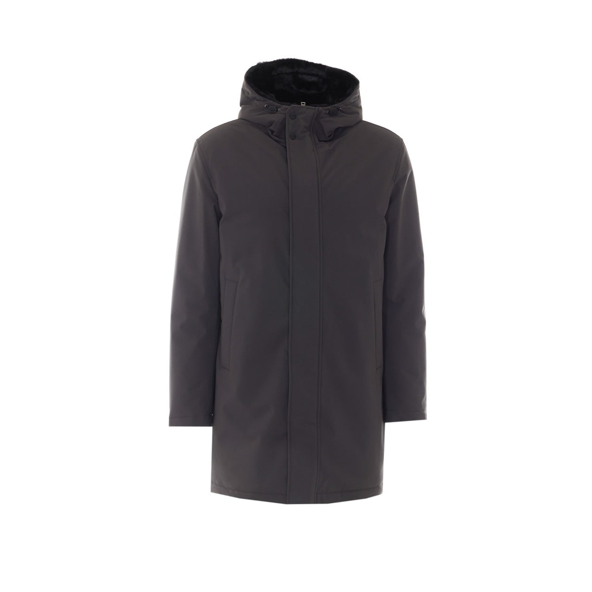 Herno Herno Men Light Faux Fur And Matt Twill Parka