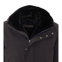 Herno Herno Men Light Faux Fur And Matt Twill Parka
