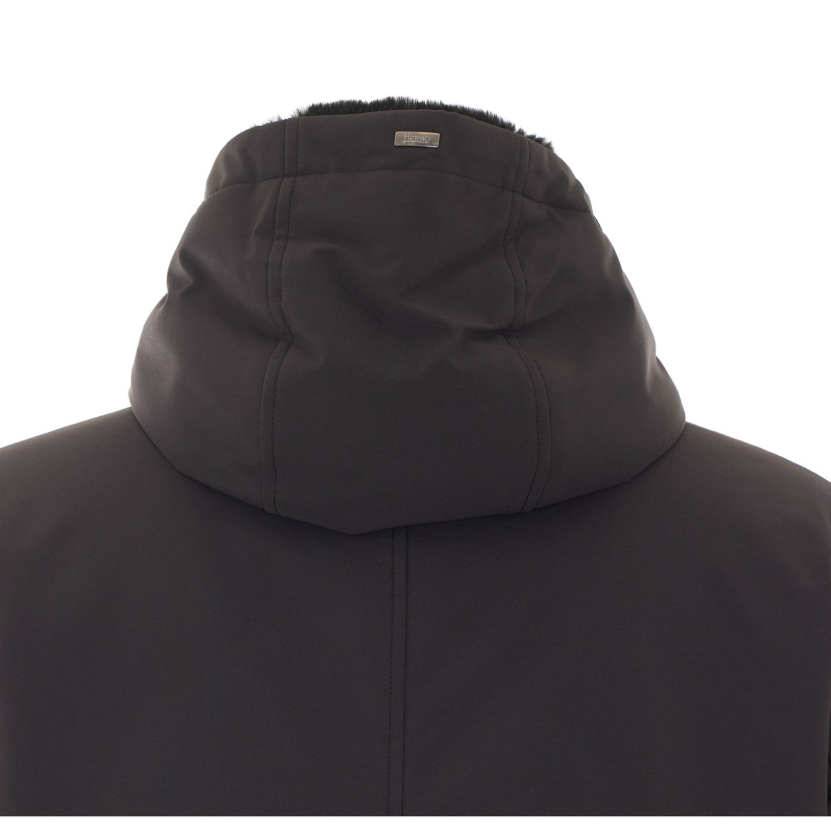 Herno Herno Men Light Faux Fur And Matt Twill Parka