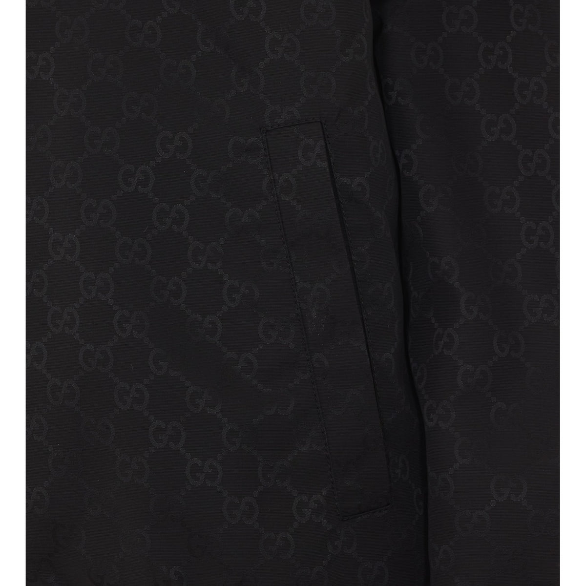 Gucci Gucci Men Lightweight Silk Faille Reversible Zipper Jacket
