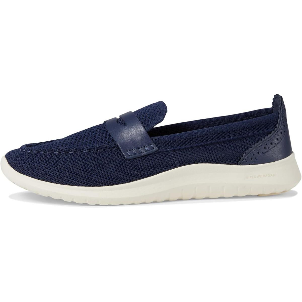 Womens Knit Man Made Slip-On Sneakers