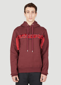 Lanvin Men Embroidered Logo Hooded Sweatshirt