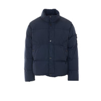 Stone Island Men Logo Garment Dyed Crinkle Reps Down Jacket