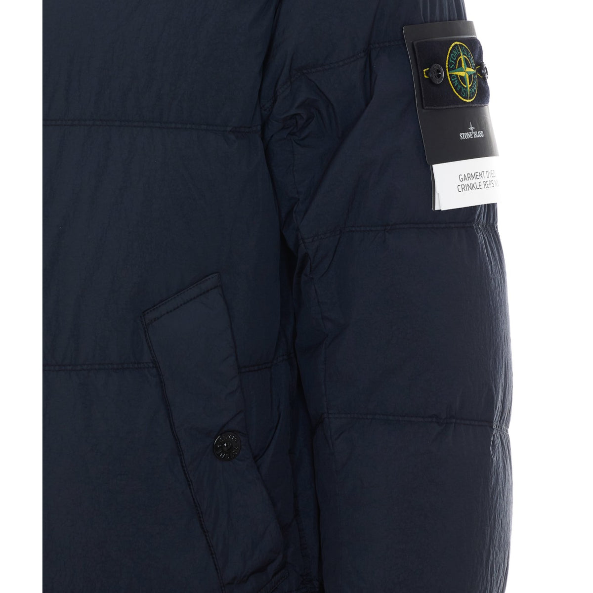 Stone Island Men Logo Garment Dyed Crinkle Reps Down Jacket