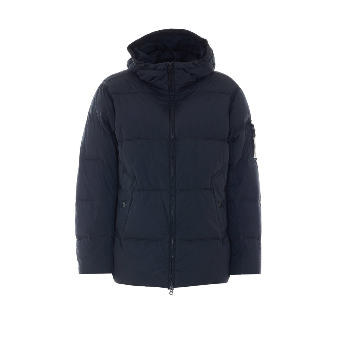 Stone Island Men Logo Garment Dyed Crinkle Reps Down Jacket