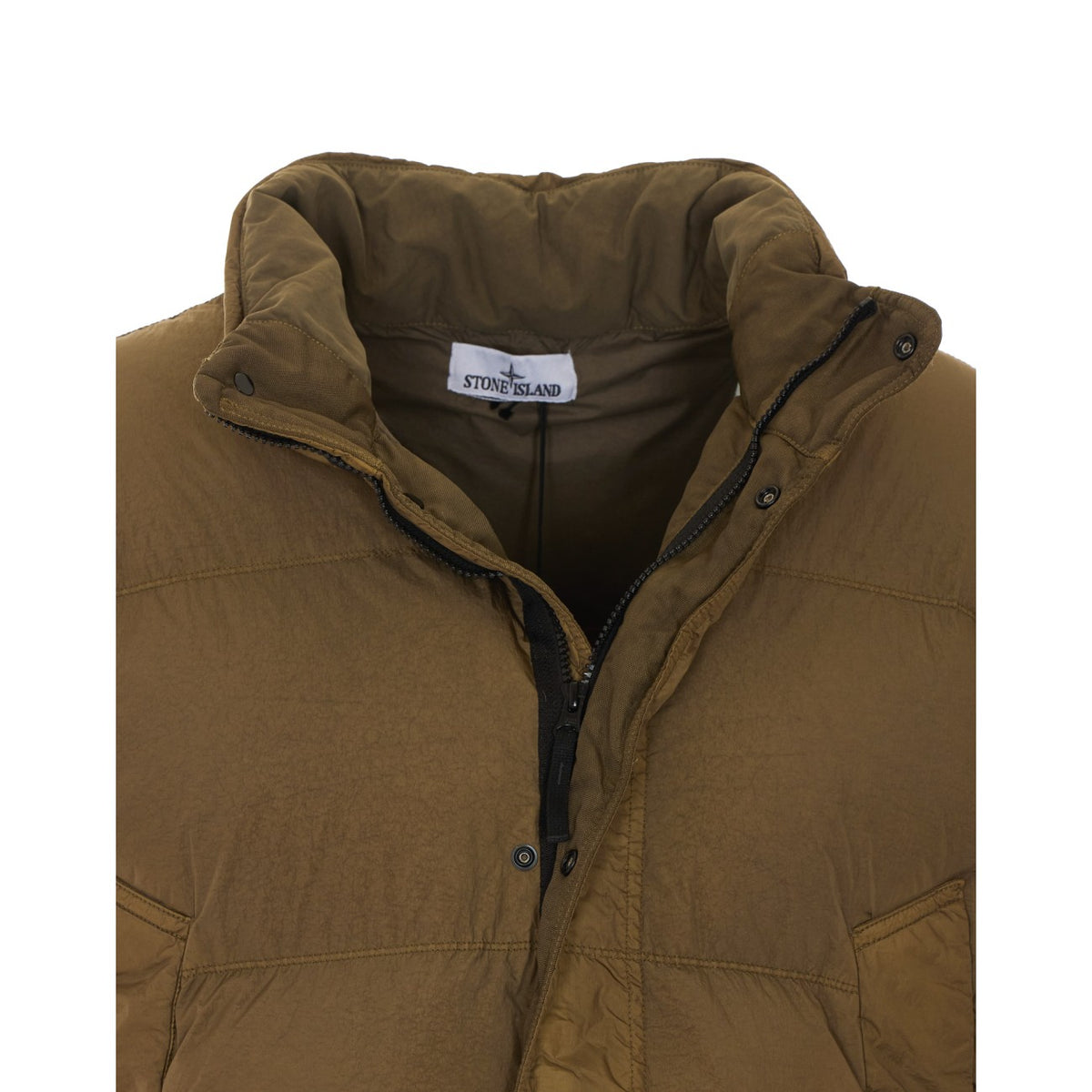 Stone Island Men Logo Garment Dyed Padded Bomber