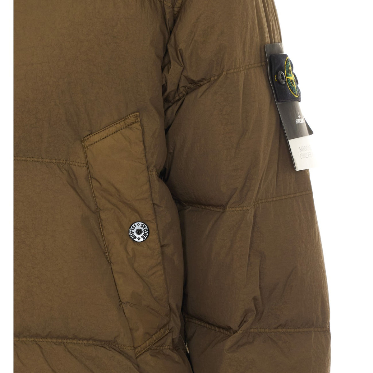 Stone Island Men Logo Garment Dyed Padded Bomber