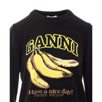Ganni Women Logo Jumper With Banana Print
