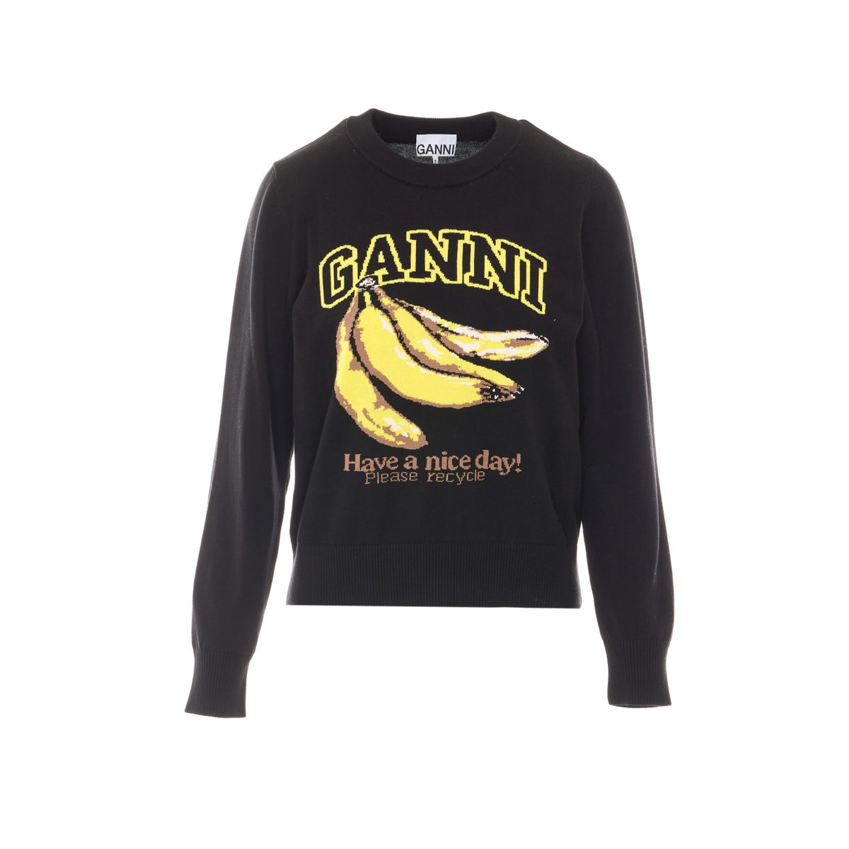 Ganni Women Logo Jumper With Banana Print