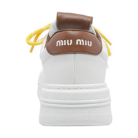 Miu Miu Miu Miu Women Logo Leather Sneakers