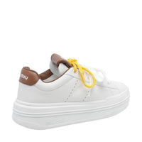 Miu Miu Miu Miu Women Logo Leather Sneakers